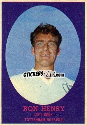 Cromo Ron Henry - Footballers 1962-1963
 n. 49 - A&BC