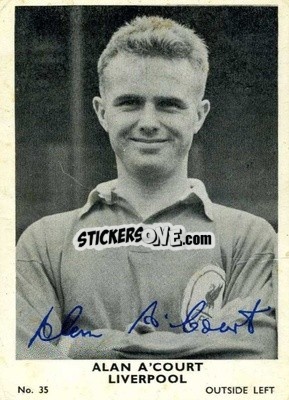 Sticker Alan A'Court - Footballers 1961-1962
 n. 35 - A&BC