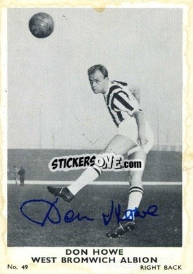 Sticker Don Howe - Footballers 1961-1962
 - A&BC