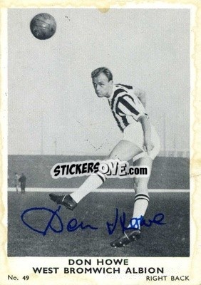 Sticker Don Howe - Footballers 1961-1962
 n. 49 - A&BC