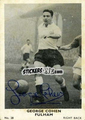 Sticker George Cohen - Footballers 1961-1962
 - A&BC