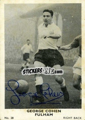 Sticker George Cohen - Footballers 1961-1962
 n. 28 - A&BC