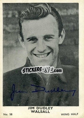 Sticker Jim Dudley - Footballers 1961-1962
 n. 58 - A&BC