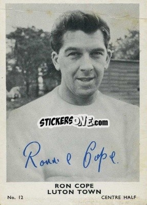 Sticker Ron Cope - Footballers 1961-1962
 n. 12 - A&BC