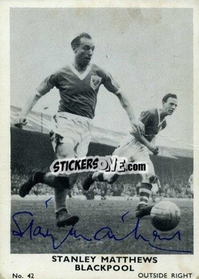Sticker Stanley Matthews - Footballers 1961-1962
 n. 42 - A&BC