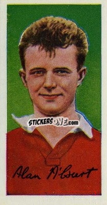 Sticker Alan A'Court - Famous Footballers (A10) 1962
 n. 36 - Barratt & Co.
