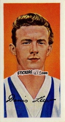 Sticker Denis Law - Famous Footballers (A10) 1962
 n. 8 - Barratt & Co.
