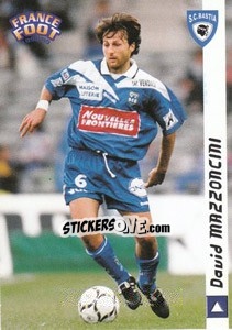 Sticker David Mazzoncini - France Foot 1998-1999 - Ds
