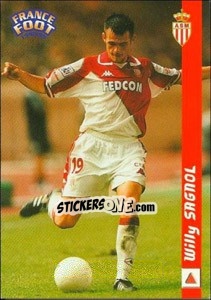 Sticker Willy Sagnol - France Foot 1998-1999 - Ds