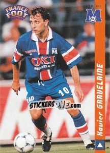 Cromo Xavier Gravelaine - France Foot 1998-1999 n. 161 - Ds