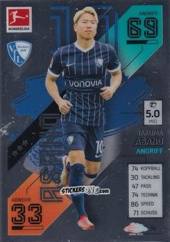 Sticker Takuma Asano - German Bundesliga 2021-2022. Match Attax Chrome
 n. 34 - Topps
