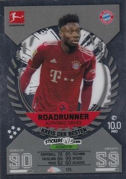 Figurina Alphonso Davies - German Bundesliga 2021-2022. Match Attax Chrome
 n. 175 - Topps