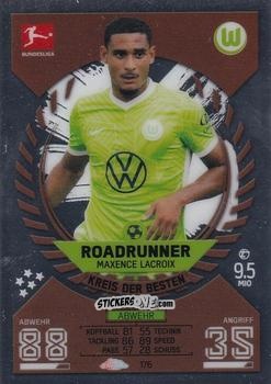 Sticker Maxence Lacroix - German Bundesliga 2021-2022. Match Attax Chrome
 n. 176 - Topps