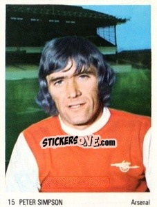 Sticker Peter Simpson - Soccer Parade 1972-1973
 n. 15 - Americana