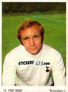 Sticker Tony Want - Soccer Parade 1972-1973
 n. 19 - Americana