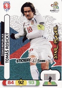 Sticker Tomáš Rosický - UEFA Euro Poland-Ukraine 2012. Adrenalyn XL n. 8 - Panini