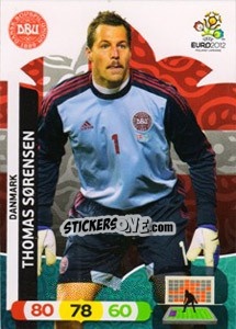 Sticker Thomas Sørensen - UEFA Euro Poland-Ukraine 2012. Adrenalyn XL n. 13 - Panini