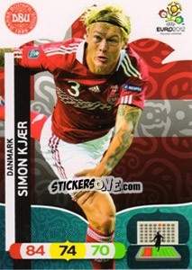 Sticker Simon Kjaer - UEFA Euro Poland-Ukraine 2012. Adrenalyn XL - Panini