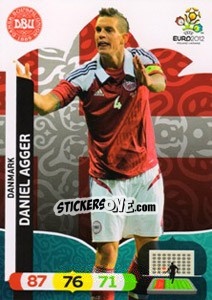 Cromo Daniel Agger - UEFA Euro Poland-Ukraine 2012. Adrenalyn XL n. 15 - Panini