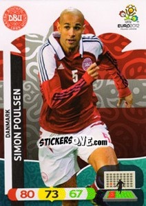 Sticker Simon Poulsen - UEFA Euro Poland-Ukraine 2012. Adrenalyn XL - Panini