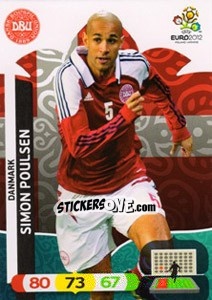 Sticker Simon Poulsen - UEFA Euro Poland-Ukraine 2012. Adrenalyn XL n. 17 - Panini