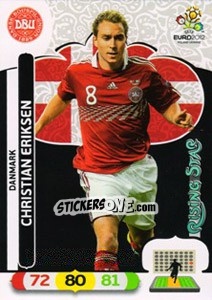 Sticker Christian Eriksen - UEFA Euro Poland-Ukraine 2012. Adrenalyn XL n. 18 - Panini