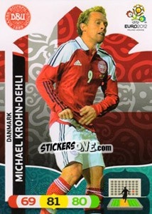 Sticker Michael Krohn-Dehli - UEFA Euro Poland-Ukraine 2012. Adrenalyn XL n. 19 - Panini