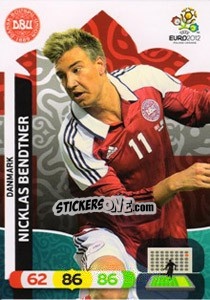 Sticker Nicklas Bendtner - UEFA Euro Poland-Ukraine 2012. Adrenalyn XL - Panini