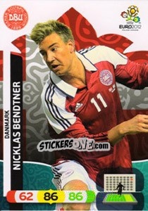 Sticker Nicklas Bendtner - UEFA Euro Poland-Ukraine 2012. Adrenalyn XL n. 24 - Panini