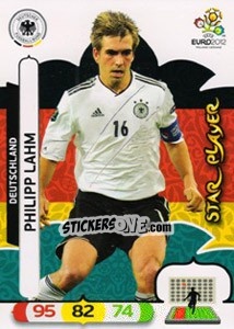 Sticker Philipp Lahm - UEFA Euro Poland-Ukraine 2012. Adrenalyn XL n. 28 - Panini