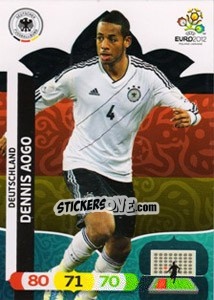 Sticker Dennis Aogo - UEFA Euro Poland-Ukraine 2012. Adrenalyn XL n. 31 - Panini
