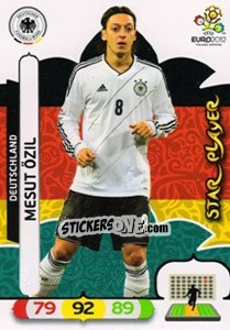 Sticker Mesut Özil - UEFA Euro Poland-Ukraine 2012. Adrenalyn XL n. 35 - Panini