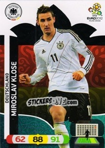 Sticker Miroslav Klose - UEFA Euro Poland-Ukraine 2012. Adrenalyn XL - Panini