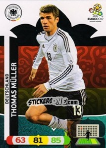 Sticker Thomas Müller - UEFA Euro Poland-Ukraine 2012. Adrenalyn XL n. 40 - Panini