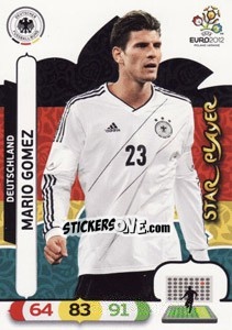 Sticker Mario Gomez - UEFA Euro Poland-Ukraine 2012. Adrenalyn XL n. 41 - Panini