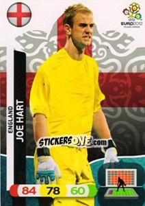 Sticker Joe Hart - UEFA Euro Poland-Ukraine 2012. Adrenalyn XL n. 43 - Panini