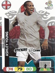 Sticker Ashley Young - UEFA Euro Poland-Ukraine 2012. Adrenalyn XL n. 49 - Panini