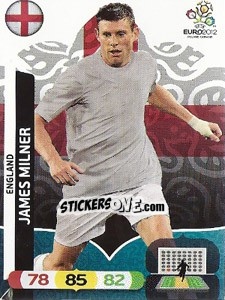 Sticker James Milner - UEFA Euro Poland-Ukraine 2012. Adrenalyn XL n. 51 - Panini