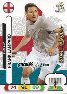 Sticker Frank Lampard - UEFA Euro Poland-Ukraine 2012. Adrenalyn XL n. 52 - Panini
