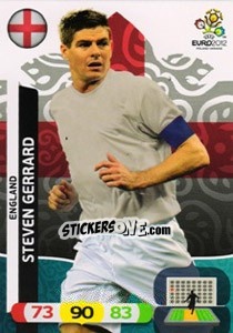 Sticker Steven Gerrard - UEFA Euro Poland-Ukraine 2012. Adrenalyn XL n. 54 - Panini