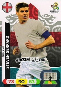 Sticker Steven Gerrard - UEFA Euro Poland-Ukraine 2012. Adrenalyn XL - Panini