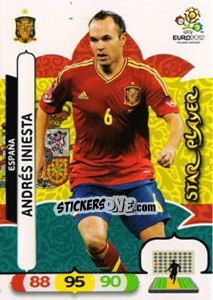 Figurina Andrés Iniesta - UEFA Euro Poland-Ukraine 2012. Adrenalyn XL - Panini