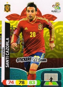 Sticker Santi Cazorla - UEFA Euro Poland-Ukraine 2012. Adrenalyn XL n. 68 - Panini