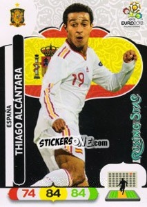 Sticker Thiago Alcántara - UEFA Euro Poland-Ukraine 2012. Adrenalyn XL n. 69 - Panini