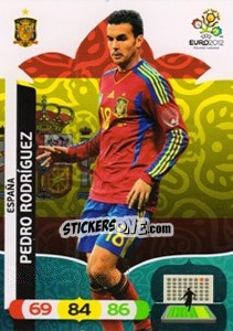 Sticker Pedro Rodríguez - UEFA Euro Poland-Ukraine 2012. Adrenalyn XL n. 72 - Panini