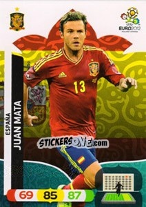 Sticker Juan Mata - UEFA Euro Poland-Ukraine 2012. Adrenalyn XL - Panini