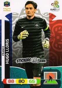 Sticker Hugo Lloris - UEFA Euro Poland-Ukraine 2012. Adrenalyn XL n. 76 - Panini