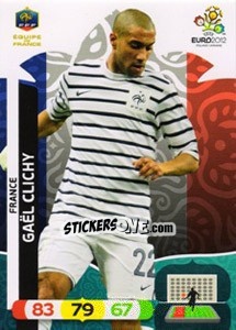 Sticker Gaël Clichy - UEFA Euro Poland-Ukraine 2012. Adrenalyn XL n. 77 - Panini