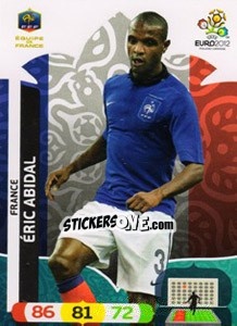 Sticker Éric Abidal - UEFA Euro Poland-Ukraine 2012. Adrenalyn XL n. 78 - Panini