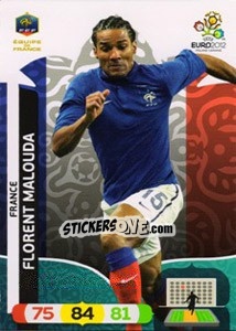 Sticker Florent Malouda - UEFA Euro Poland-Ukraine 2012. Adrenalyn XL - Panini